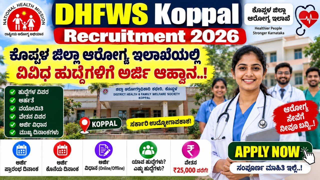 DHFWS Koppal Recruitment 2026